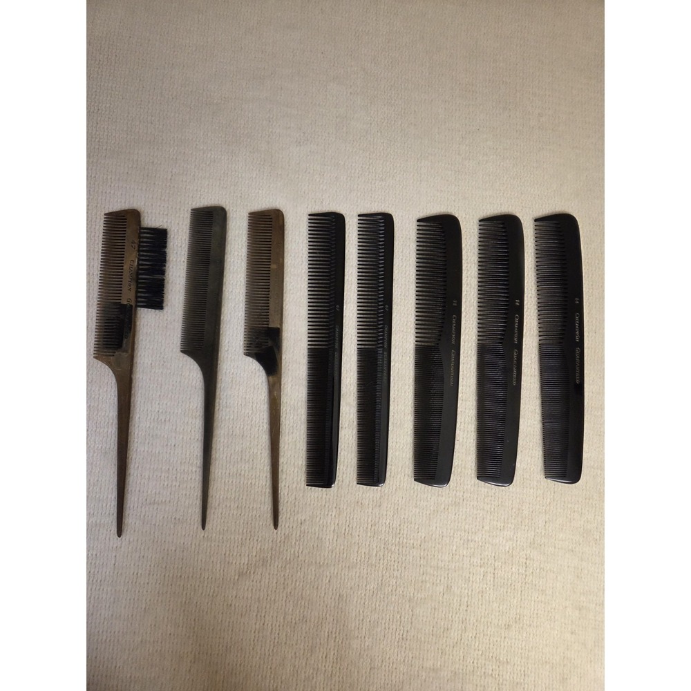 Vtg Champion Guaranteed Barber Combs Lot – Models 14, 40, 41, 47, 67